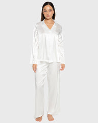 La Senza Sexy Sleep Satin Two Piece Long Pant Pajama Set