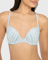 La Senza Smooth Comfort High Leg Bikini Panty in Tuxedo Black Breezy Gingham / 34B