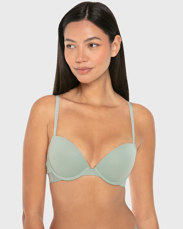 La Senza Remix Push Up Plunge Bra Iceberg Green / 34B