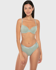 La Senza Remix Lightly Lined Demi Bra Iceberg Green / 34B