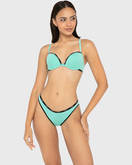 Rx Pu Pl Skinny Logo Ctn Pool Blue With Tuxedo Black / 34B