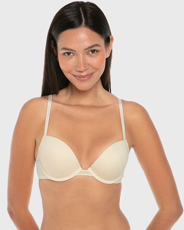 La Senza Remix Push Up Plunge Bra Lemon Icing / 34B