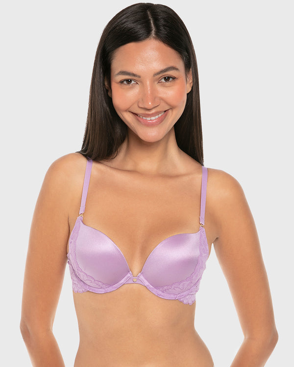 La Senza Beyond Sexy Gel Padding Plunge Bra Regal Orchid / 34B