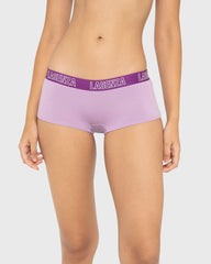 Rx Boyshort Knockout Logo Regal Orchid With Sparkling Grape / M