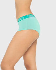 Rx Boyshort Knockout Logo Pool Blue With Dynasty Green / M
