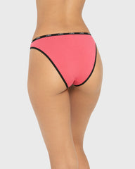 Essentials Bikini Cotton - Skinny Logo Party Punch With Tuxedo Black / M
