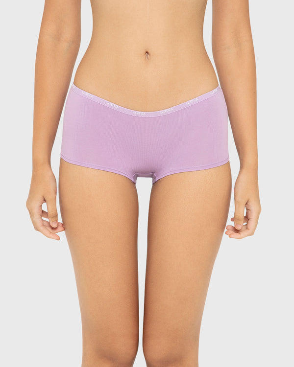 Essentials Boyshort Cotton - Skinny Logo Regal Orchid / M