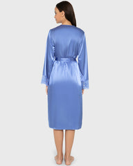 Robe Mid Length Satin W Lavish Lc Wedgewood / S-M