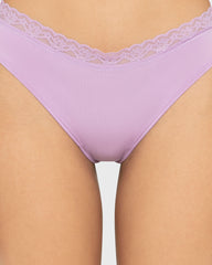 Us Cheeky Thong Modal With Beloved Trim Regal Orchid / M