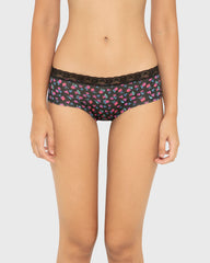 Us Hipster Modal With Beloved Trim Printed Body Breezy Floral Black/Red / M