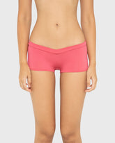 Essentials Cotton Boyshort Wide V Waist Party Punch / M