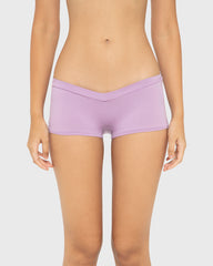 Essentials Cotton Boyshort Wide V Waist Regal Orchid / M