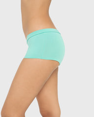 Essentials Cotton Boyshort Wide V Waist Pool Blue / M