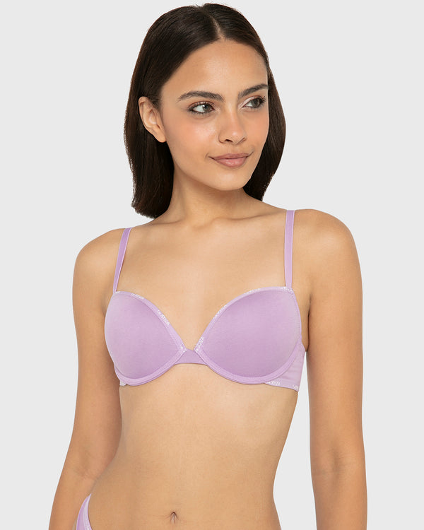 Rx Pu Pl Skinny Logo Ctn Regal Orchid / 34B