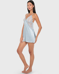 La Senza Sexy Sleep Satin Slip Lingerie Skyway / M
