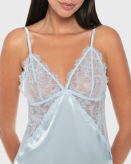 La Senza Sexy Sleep Satin Slip Lingerie Skyway / M