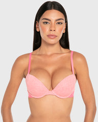 La Senza Remix Plunge Push Up Heather Wired Bra
