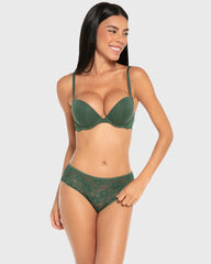 La Senza Remix Plunge Push Up Cotton Wired Bra