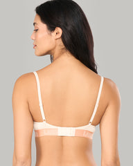 LA SENZA DEMI KNOCKOUT CDP LOGO CTN IVORY / 34B