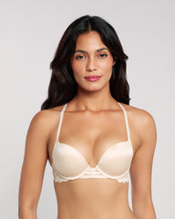 La Senza Sexy Gel Padding Plunge Bra IVORY / 34B