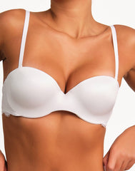 La Senza Strapless Lightly Lined Plunge Bra 34B / White