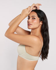 La Senza Trendy Cotton Plunge Bra Beige / 34B
