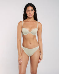 La Senza Trendy Cotton Plunge Bra Beige / 34B