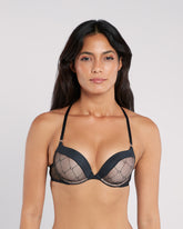 La Senza Sexy Gel Padding Plunge Bra BLACK / 34B