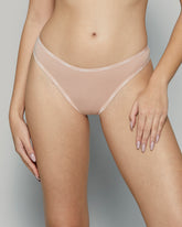 ESSENTIALS SCOOP THONG COTTON - SKINNY LOGO 66H6 / S