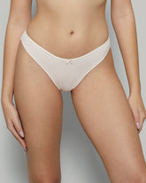 US HW/HL THONG VWAIST RIB W BOW 2X7D / S