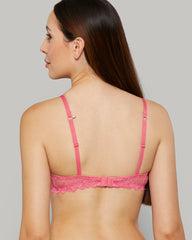 LA SENZA LACE TRENDY PINK BRA 48RF / 34B