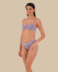 ESSENTIALS LL DEMI- KNOCKOUT LOGO CTN Lavender / 34B
