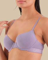 ESSENTIALS LL DEMI- KNOCKOUT LOGO CTN Lavender / 34B