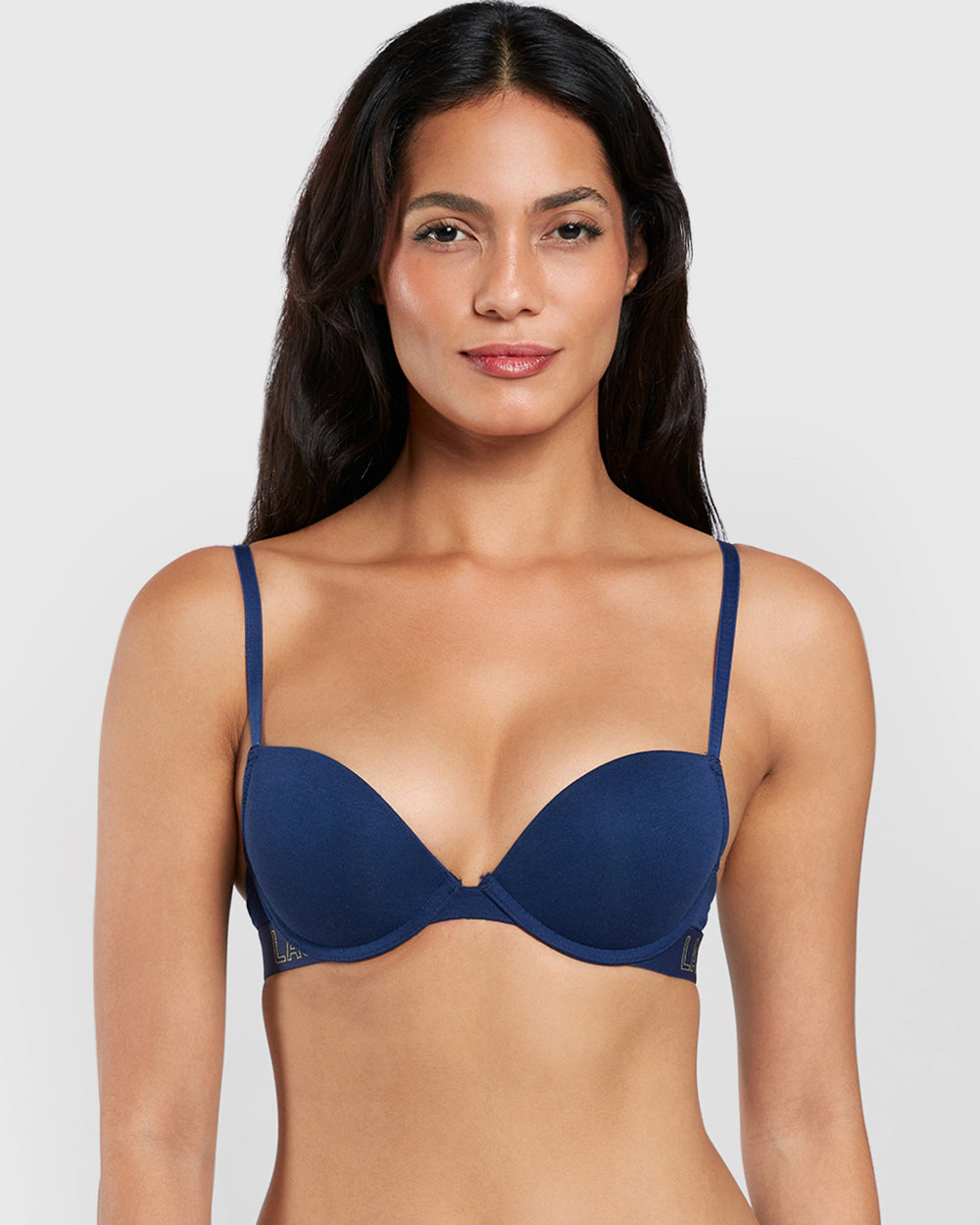La Senza Everyday Plunge Pushup Bra BLUE / 34B