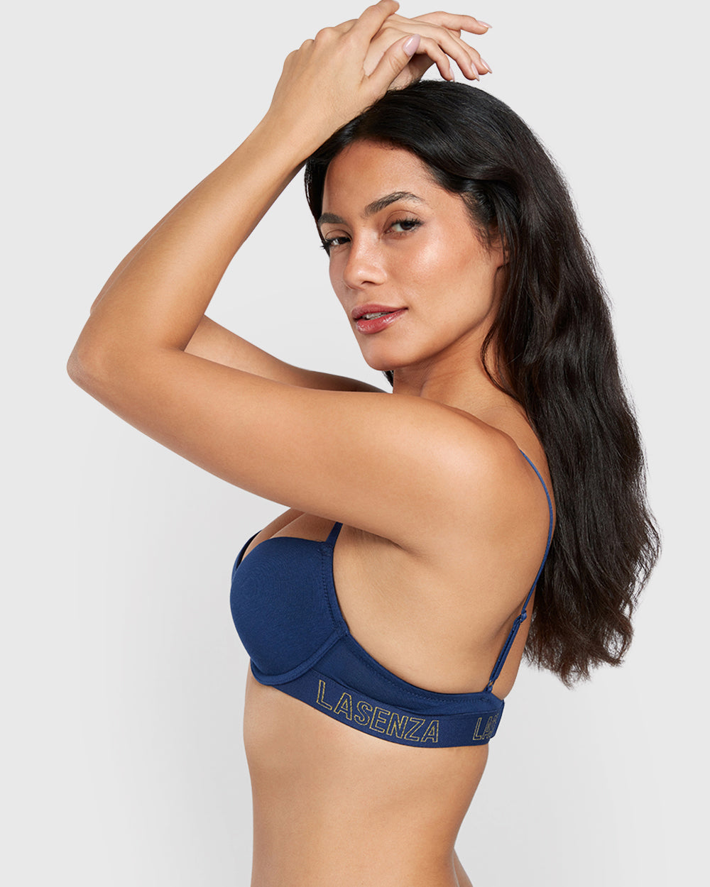 La Senza Everyday Plunge Pushup Bra BLUE / 34B La Senza Everyday Plunge Pushup Bra BLUE / 34B
