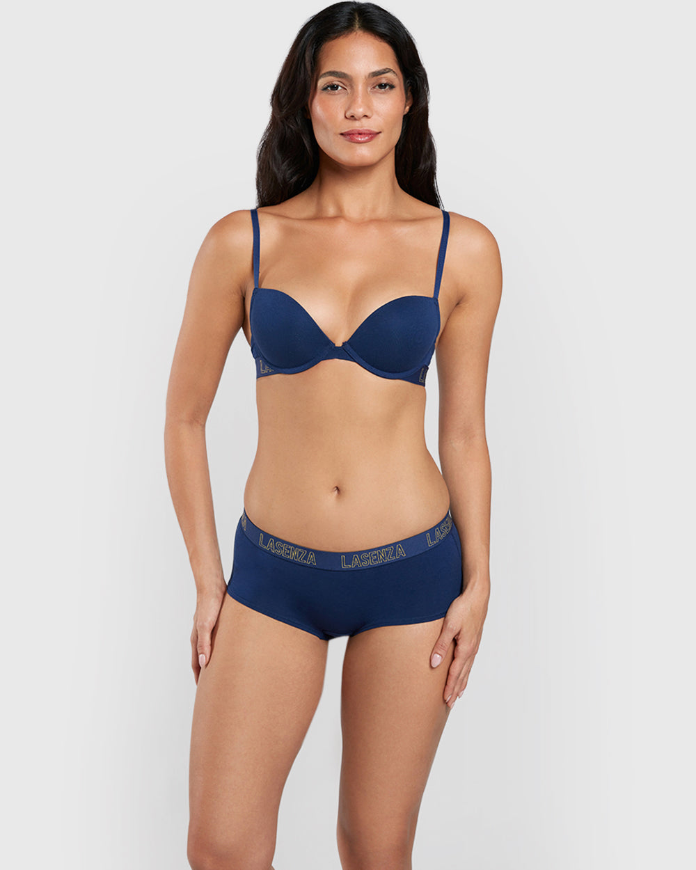 La Senza Everyday Plunge Pushup Bra BLUE / 34B La Senza Everyday Plunge Pushup Bra BLUE / 34B