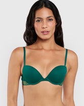 La Senza Cotton Trendy Plunge Bra Green / 34B