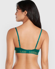 La Senza Cotton Trendy Demi Bra GREEN / 34B