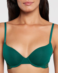 La Senza Cotton Trendy Demi Bra GREEN / 34B