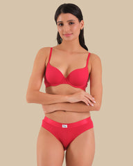 ESSENTIALS LL DEMI- WAFFLE W WIDE BAND Red / 34B