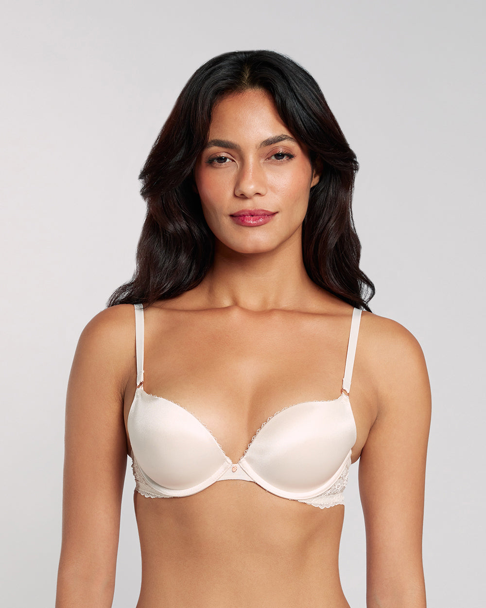 La Senza Micro Sexy Gel Padding Plunge Bra Off White / 34B