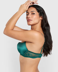 La Senza Micro Sexy Gel Padding Plunge Bra Green / 34B