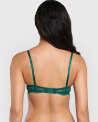 La Senza Micro Sexy Gel Padding Plunge Bra Green / 34B