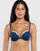 Everyday Plunge Pushup Bra BLUE / 34B