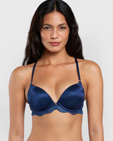 Everyday Plunge Double Pushup Bra Blue / 34B
