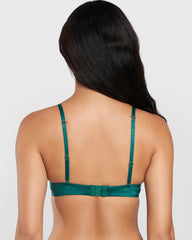 La Senza Micro Sexy Double Pushup Plunge Bra Green / 34B