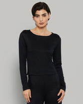 LA SENZA LONG SLEEVE JERSEY WIDE SCOOP NECK CASUAL LOUNGE TOP 03YZ / S