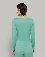 LA SENZA LONG SLEEVE JERSEY WIDE SCOOP NECK CASUAL LOUNGE TOP S0K0 / S