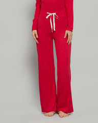 LA SENZA JERSEY DRAWSTRING RED CASUAL LOUNGE PANTS 6S2D / S