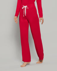 LA SENZA JERSEY DRAWSTRING RED CASUAL LOUNGE PANTS 6S2D / S